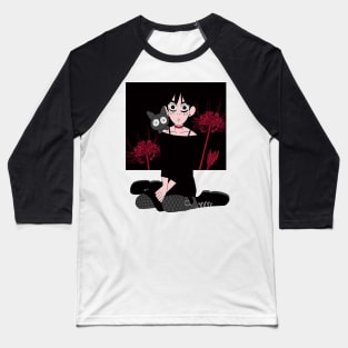 Gothic Anime Girl Baseball T-Shirt